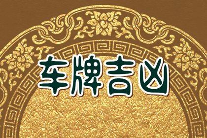 车牌吉凶看什么